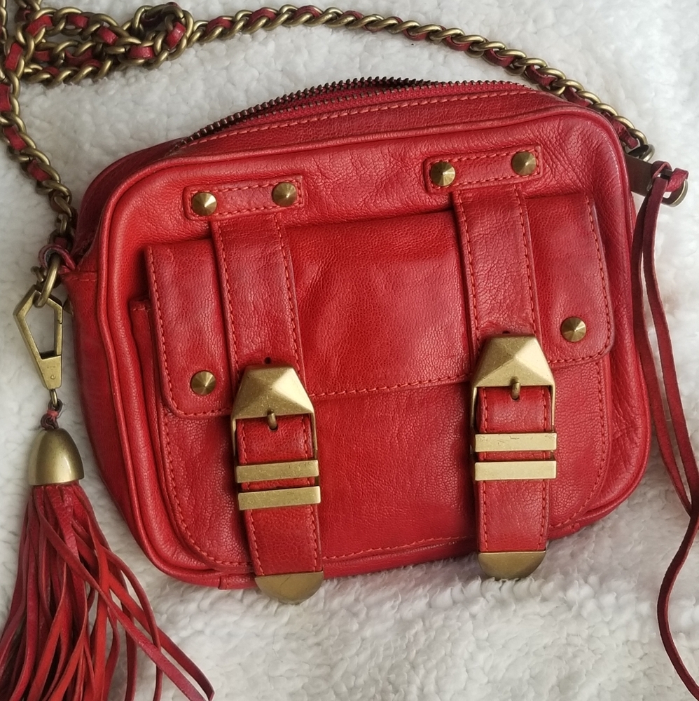 Rust/pumpkin colored leather Rebecca Minkoff purse